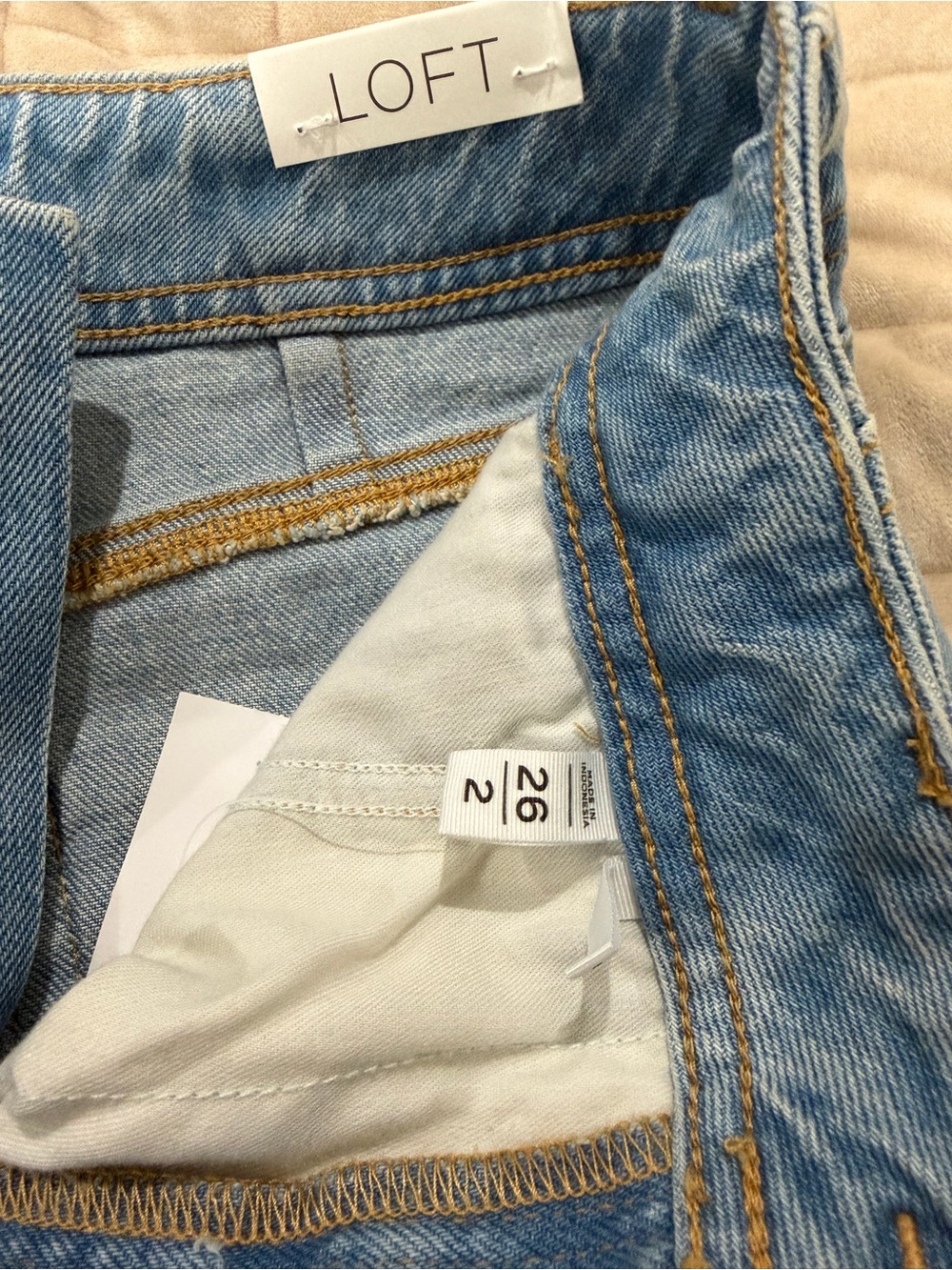 LOFT Light Blue Straight-Leg Men's Jeans - Picture 3 of 5